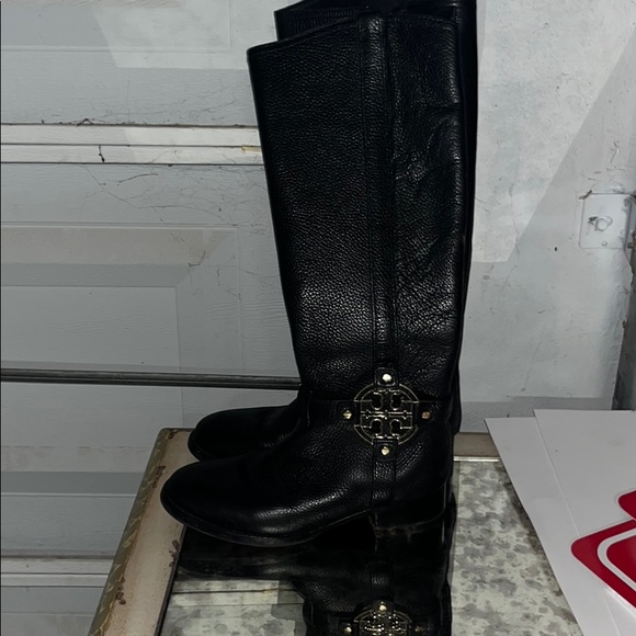 Black Tory Burch knee high boots. - Picture 5 of 7